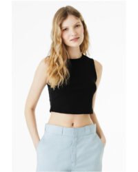 Ladies' Micro Rib Muscle Crop Tank