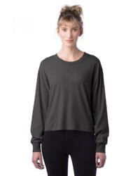 Ladies' Main Stage Long-Sleeve CVC Cropped T-Shirt