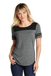 Sport-Tek  Ladies PosiCharge  Tri-Blend Wicking Fan Tee