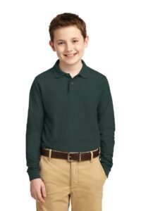 Port Authority Youth Long Sleeve Silk Touch Polo