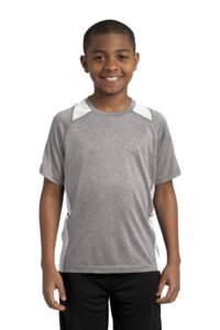 Sport-Tek Youth Heather Colorblock Contender Tee