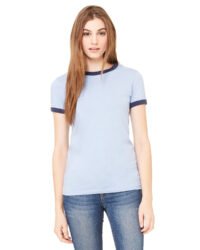 Ladies' Jersey Short-Sleeve Ringer T-Shirt
