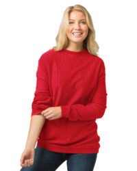 LadiesRally Corduroy Knit Pullover Crew