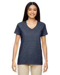 Ladies' Heavy Cotton V-Neck T-Shirt