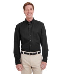 Men's Tall Foundation 100% Cotton Long-Sleeve Twill Shirt with Teflon