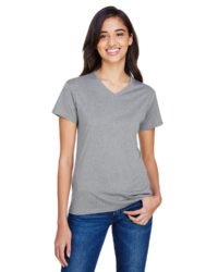 Ladies' Topflight Heather V-Neck T-Shirt