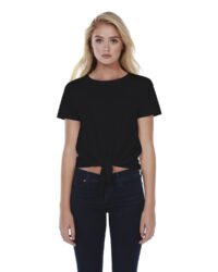 Ladies' Cotton Tie Front T-Shirt