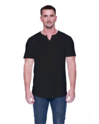 Men's 4.3 oz., CVC Slit V-Neck T-Shirt