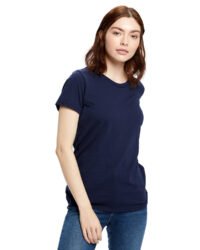 Ladies' 5.8 oz. Short-Sleeve Recover Yarn Crewneck