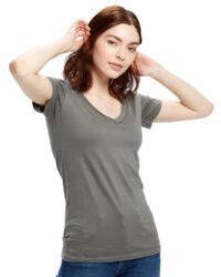 Ladies' Made in USA Short-Sleeve V-Neck T-Shirt