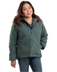 Ladies' Heathered Duck Hooded Jacket