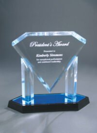 9.5"BLUE ACRYL FLOAT DMND