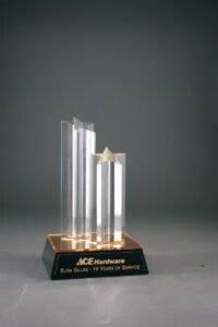 5X9.5 DBL STAR COL AWARD