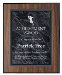 6X8 BLK MARBL ACRYLIC PLT