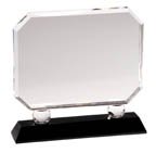 8" CRYSTAL RECTNGLE W/BAS