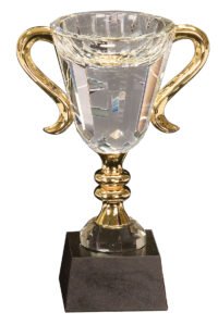 7.25"CRY/GLD CUP W/MBL BS