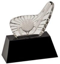 6"CRYSTAL GOLF CLUB W/BAS