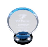 8" BLU HALO ACRYLC W/BASE