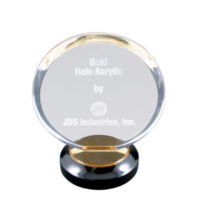 8" GLD HALO ACRYLC W/BASE