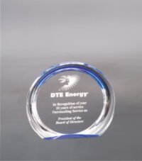 5 3/8 RND BLU HALO ACRYLC