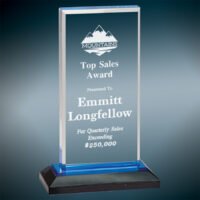 5X8 BLU BEVELED IMPRS ACR