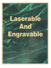 6X8 GRN MRBL LAS/ENG PLT