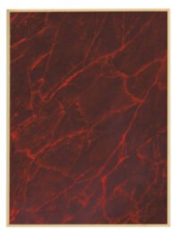 6X8 RED MRBL LAS/ENG PLT