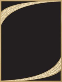 6X8 BLK/GLD MAJESTIC PLT