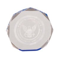 6" BLUE OCTAGON ACRYLIC
