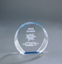 5-3/8X5 BLUE ROUND ACRYLC